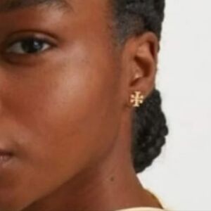 Tory burch logo earrings never used